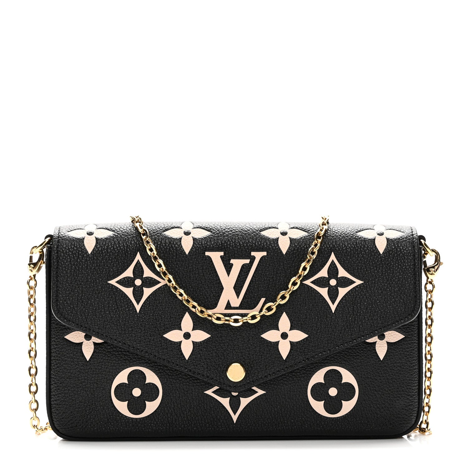 Louis Vuitton Empreinte Monogram Giant Felicie Pochette Black Beige 1 of 10