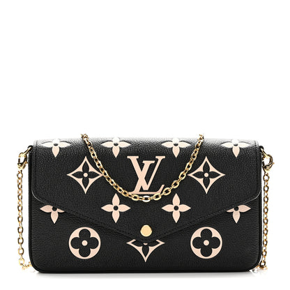 Louis Vuitton Empreinte Monogram Giant Felicie Pochette Black Beige 1 of 10