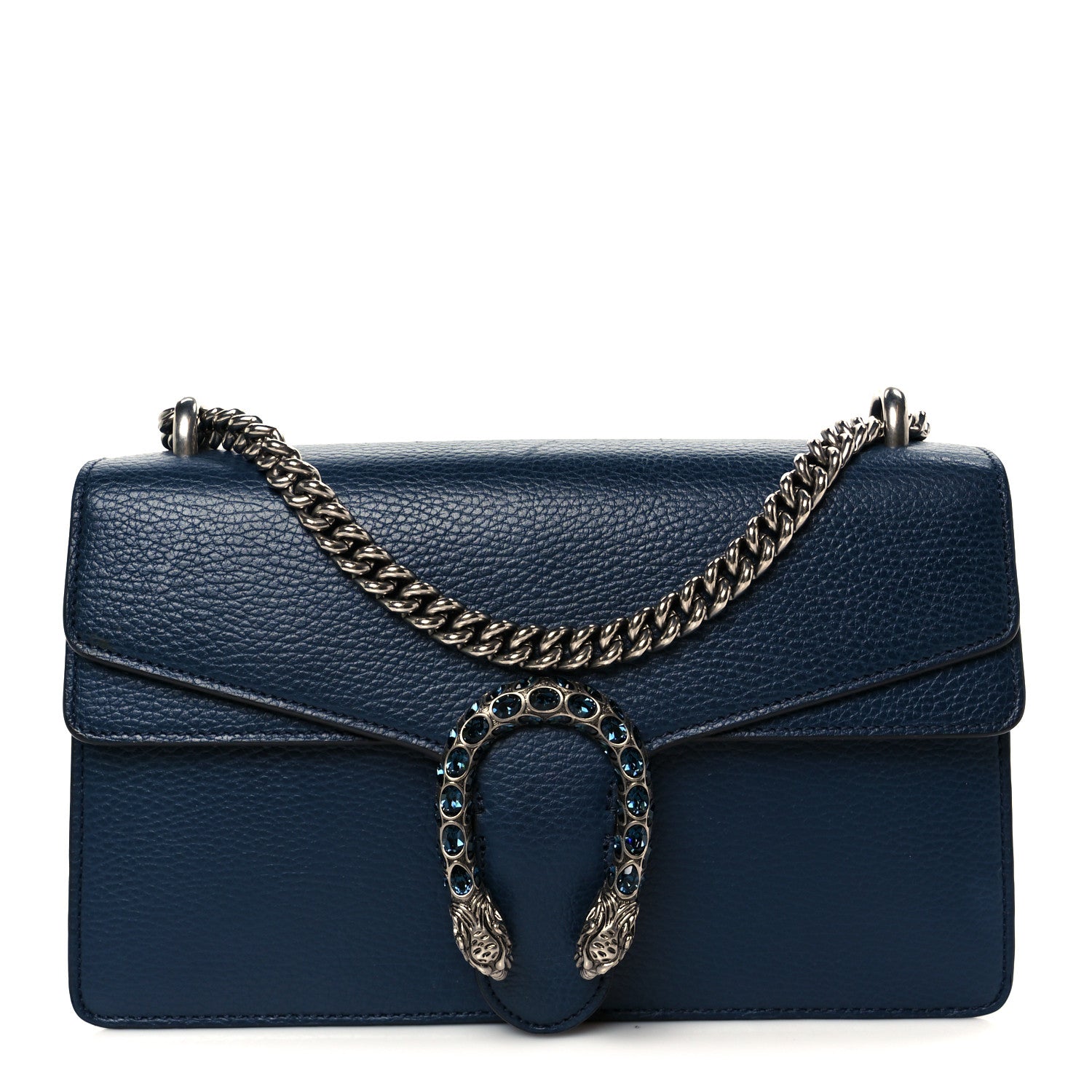 Gucci Dollar Calfskin Crystal Small Dionysus Shoulder Bag Blue Agata Montana Sapphire 1 of 12