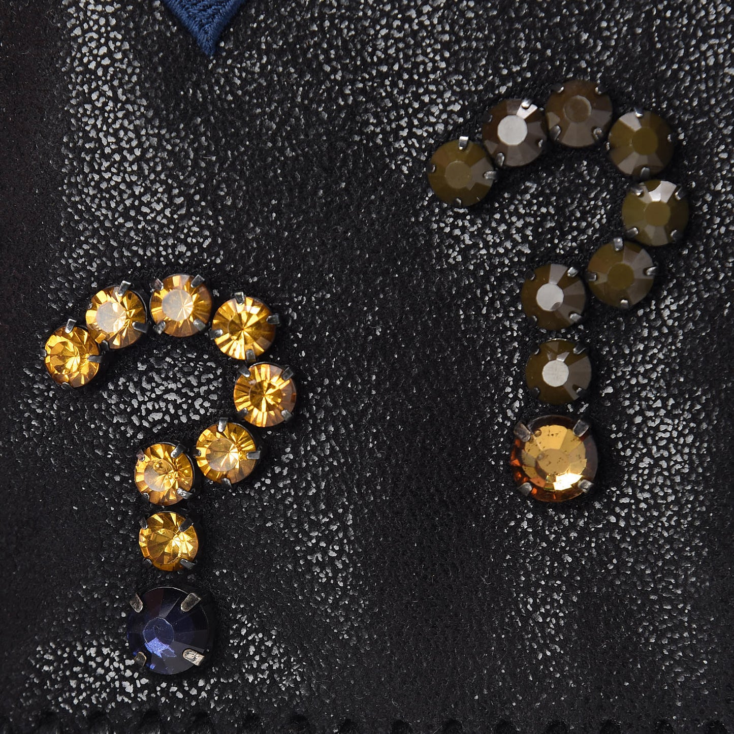 Shaggy Deer Crystal Falabella Clutch Black