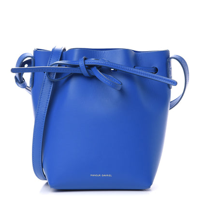 Mansur Gavriel Calfskin Mini Bucket Bag Royal 1 of 10
