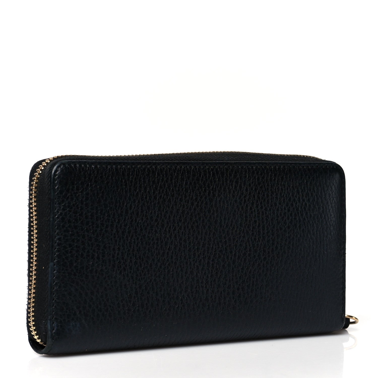 Gucci Dollar Calfskin GG Marmont Zip Around Wallet Black 3 of 7