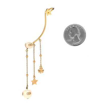 Christian Dior Pearl Shiny-D Earring Gold 2 of 4