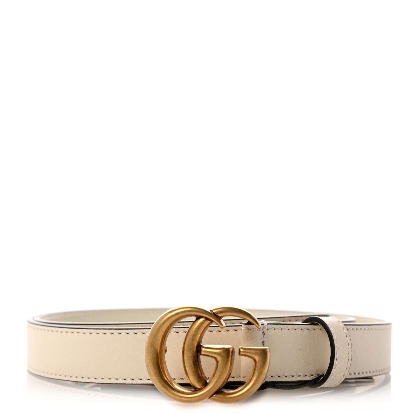 Calfskin Double G 20mm Belt 80 32 Mystic White