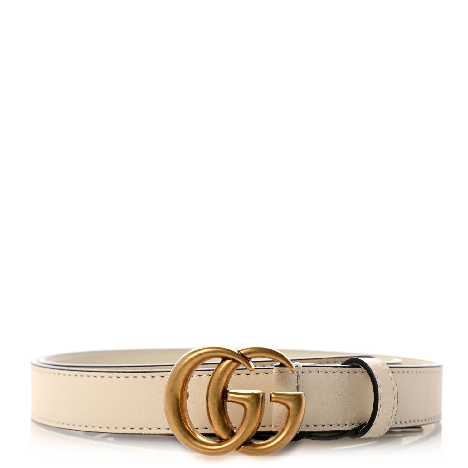 Gucci Calfskin Double G 20mm Belt 80 32 Mystic White 1 of 6