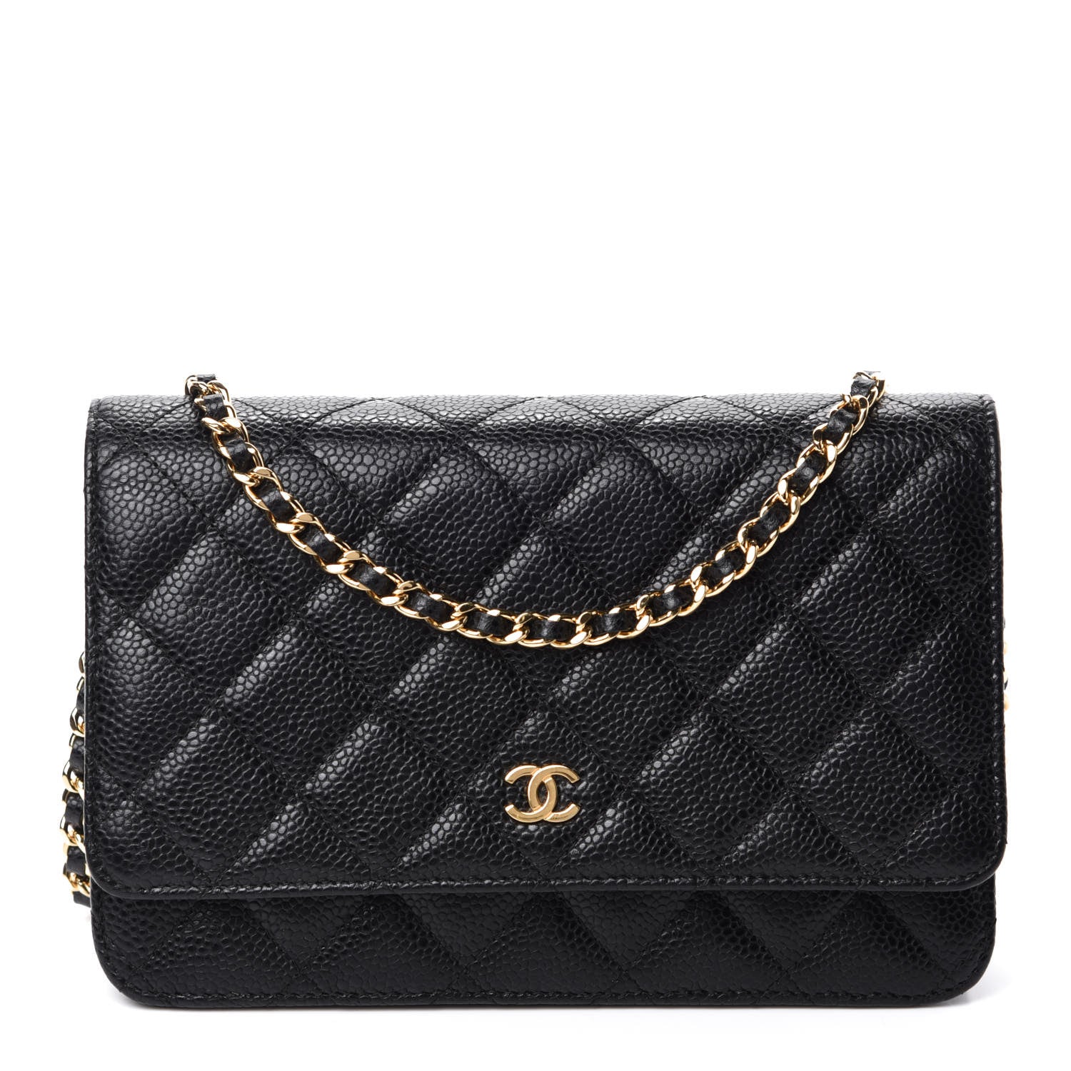 Chanel Caviar Quilted Wallet On Chain WOC Black 1 of 12