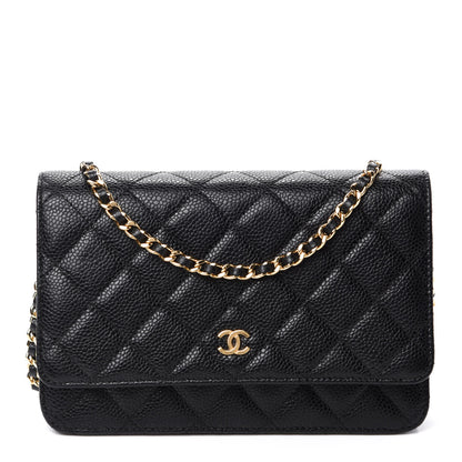 Chanel Caviar Quilted Wallet On Chain WOC Black 1 of 12