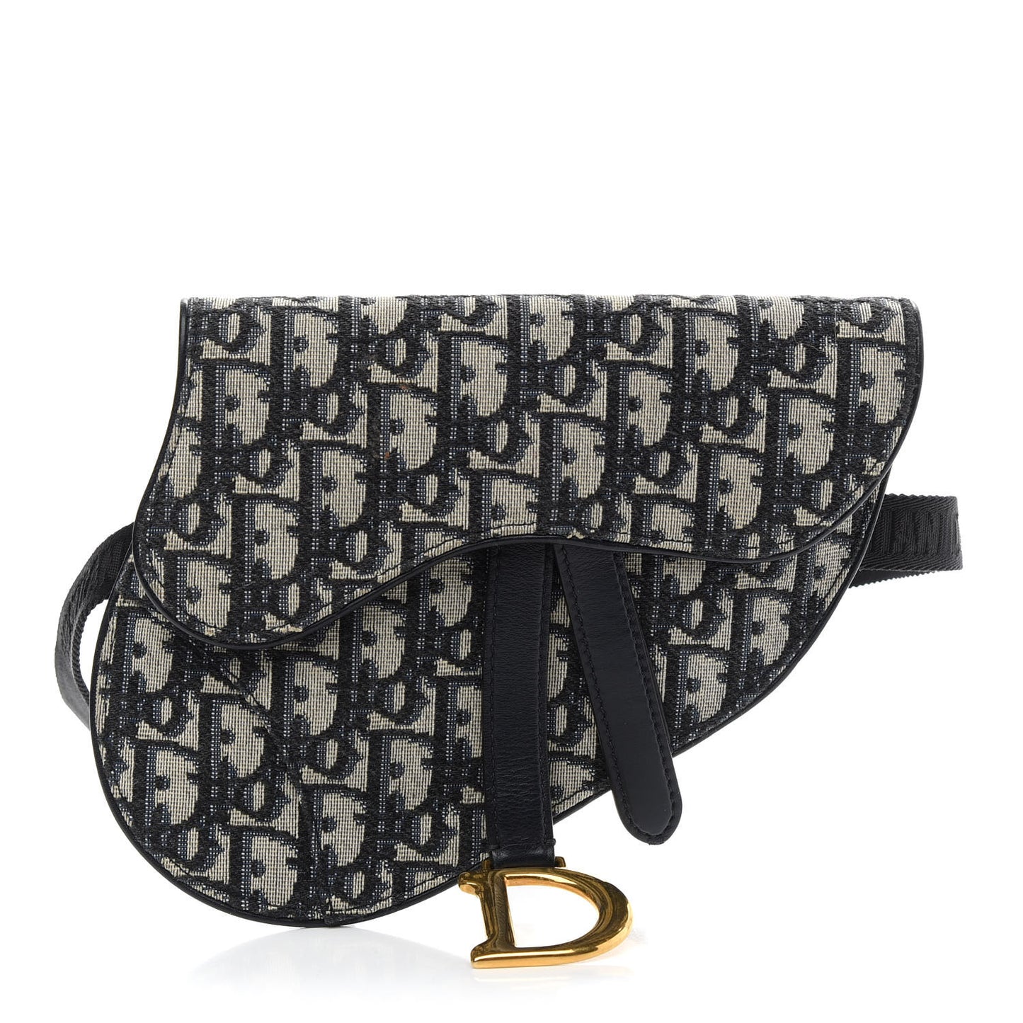 Oblique Saddle Belt Bag Blue