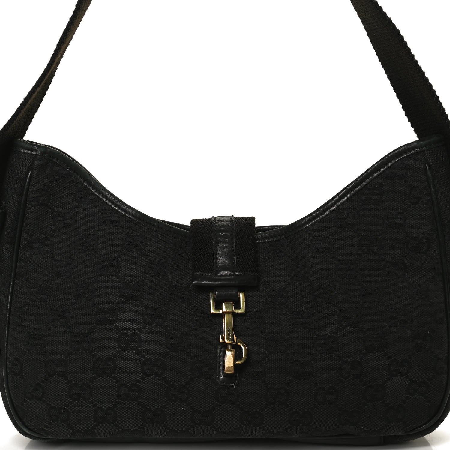 Gucci Monogram Shoulder Bag Black 7 of 12