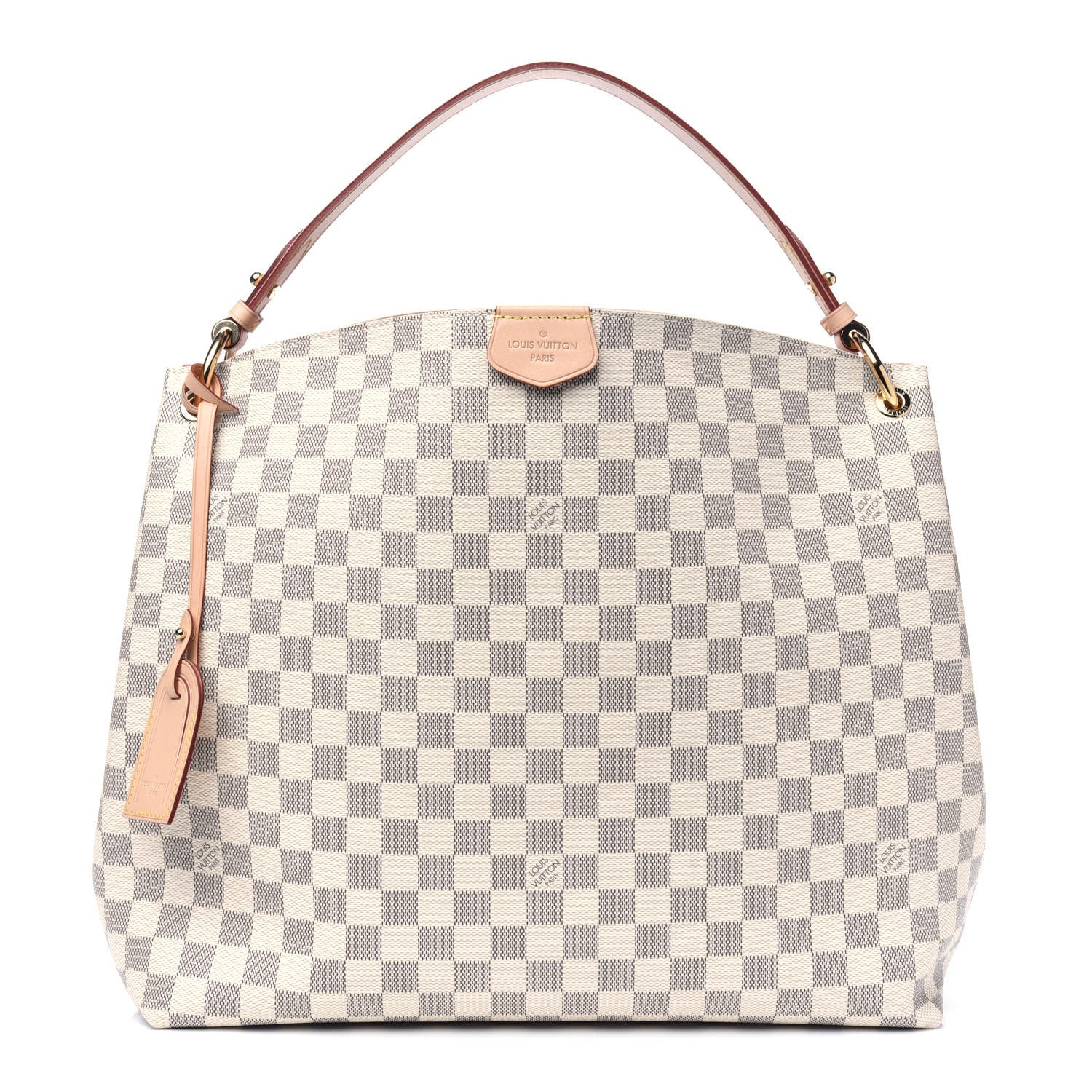 Louis Vuitton Damier Azur Graceful MM Rose Ballerine 1 of 13
