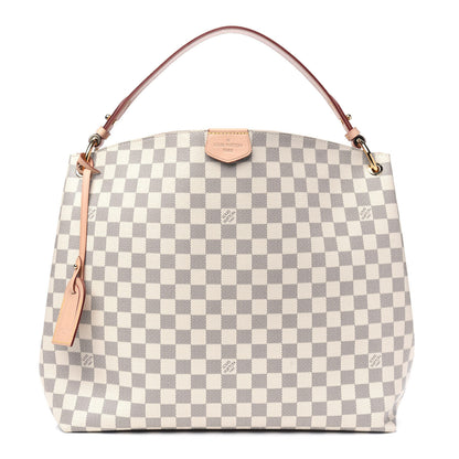 Louis Vuitton Damier Azur Graceful MM Rose Ballerine 1 of 13