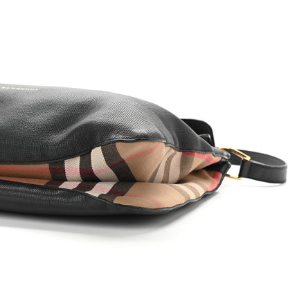 Burberry Derby Calfskin House Check Cornwall Hobo Black 8 of 10
