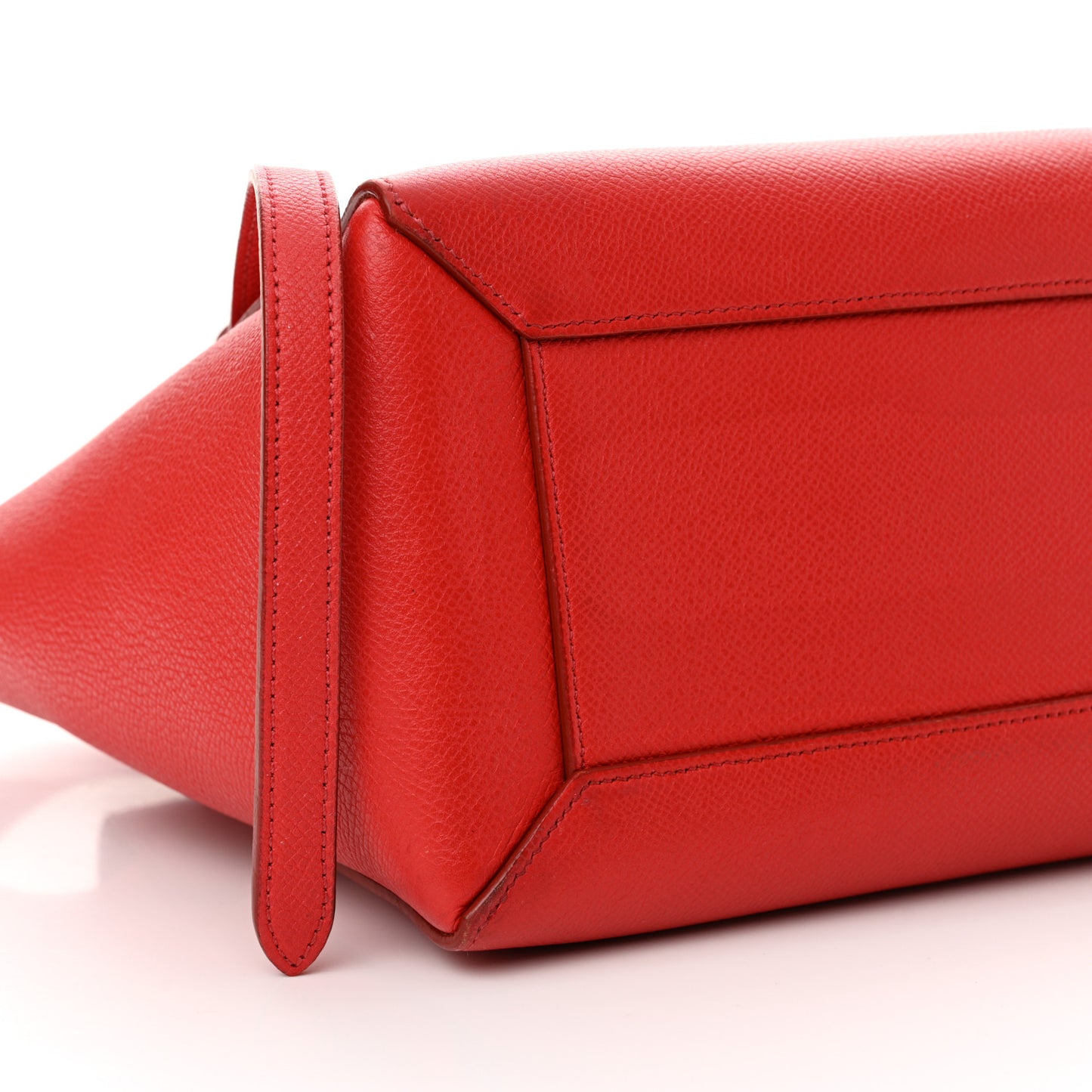Baby Grained Calfskin Micro Belt Bag Coquelicot