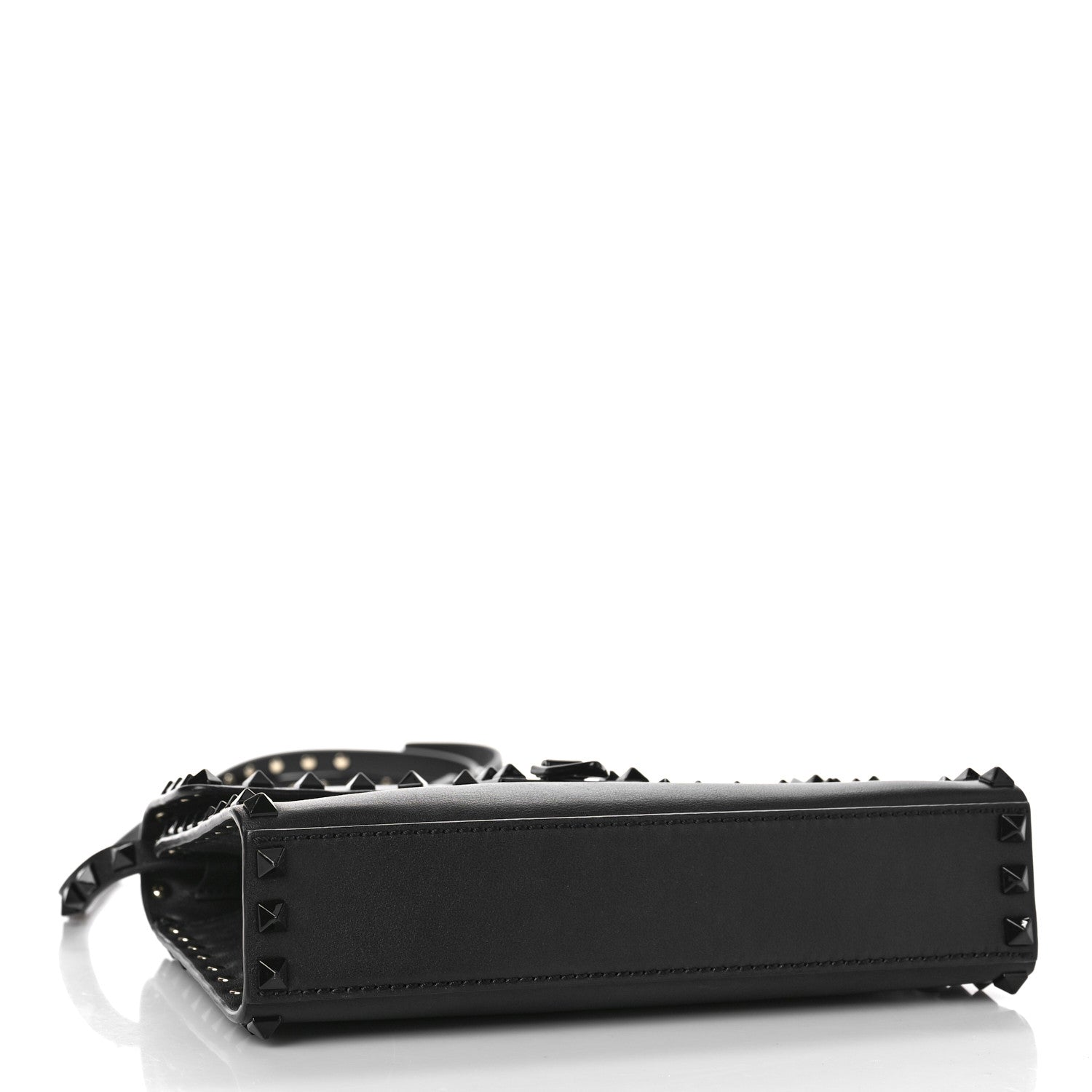 Valentino Garavani Vitello Monochrome Medium Rockstud Flip Lock Crossbody Bag Black 4 of 8