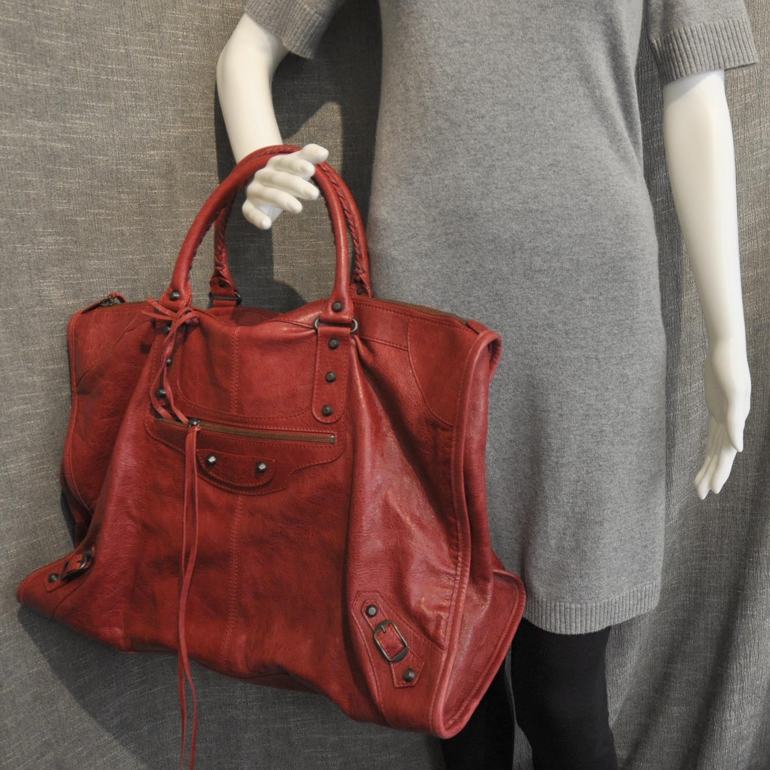 Balenciaga Agneau Weekender Sang 10 of 10