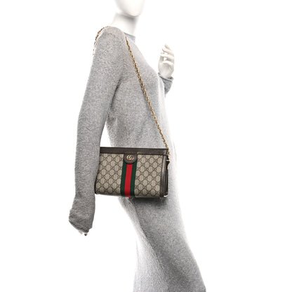Gucci GG Supreme Monogram Web Small Ophidia Chain Shoulder Bag Brown 2 of 11