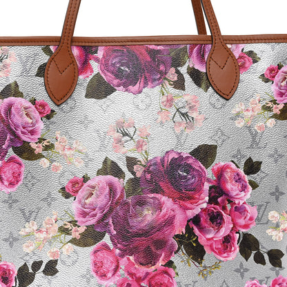 Louis Vuitton LOUIS VUITTON Metallic Monogram LV Garden Neverfull MM Silver 7 of 9