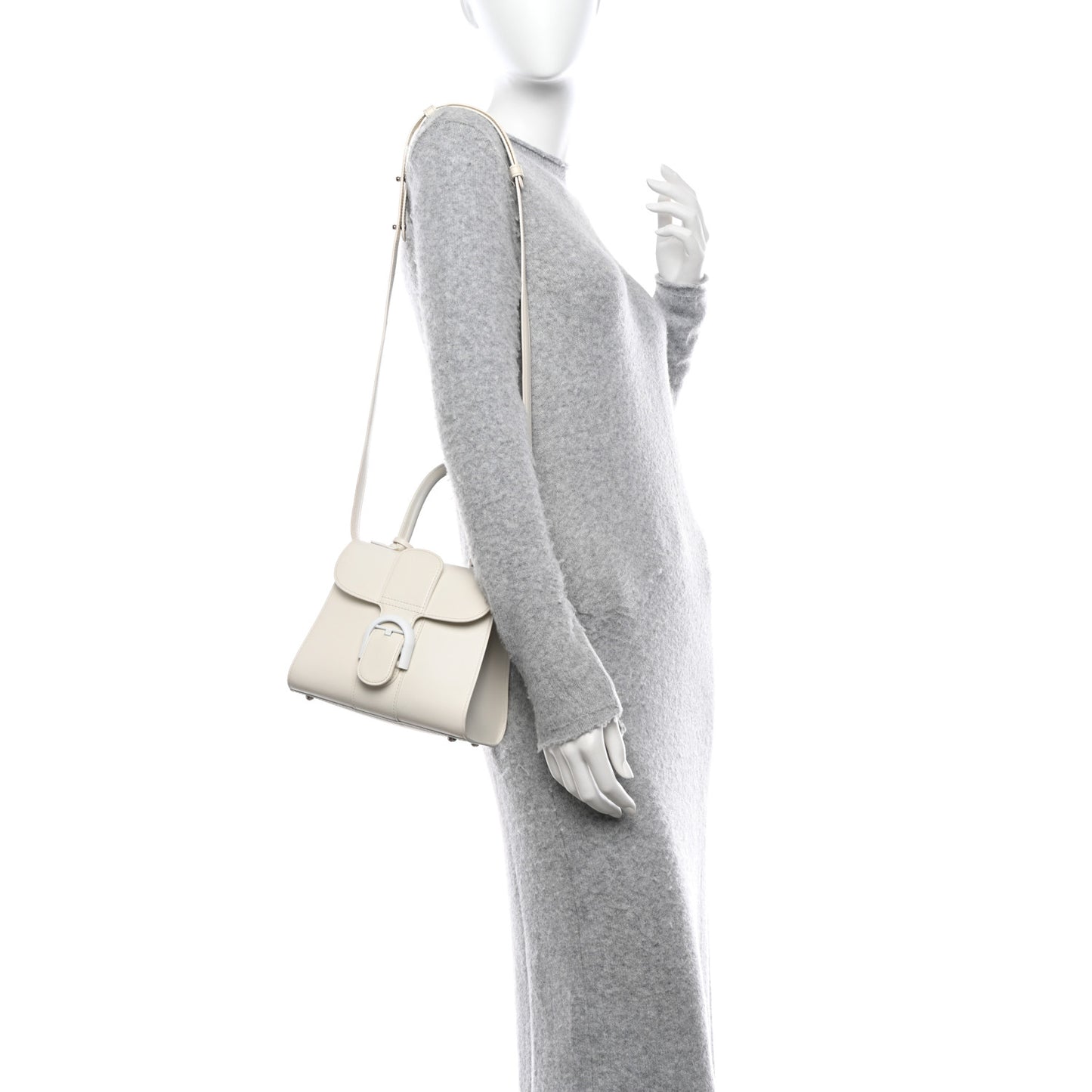 Box Calfskin Mini Brillant Satchel Ivory