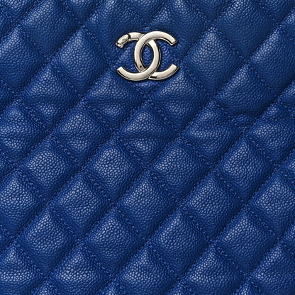Chanel Caviar Quilted Easy Zip Tote Cobalt Blue 8 of 10