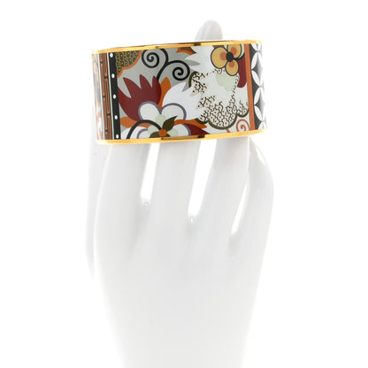 Hermes Enamel Printed Extra Wide La Femme Aux Semelles de Vent Bracelet 65 2 of 5