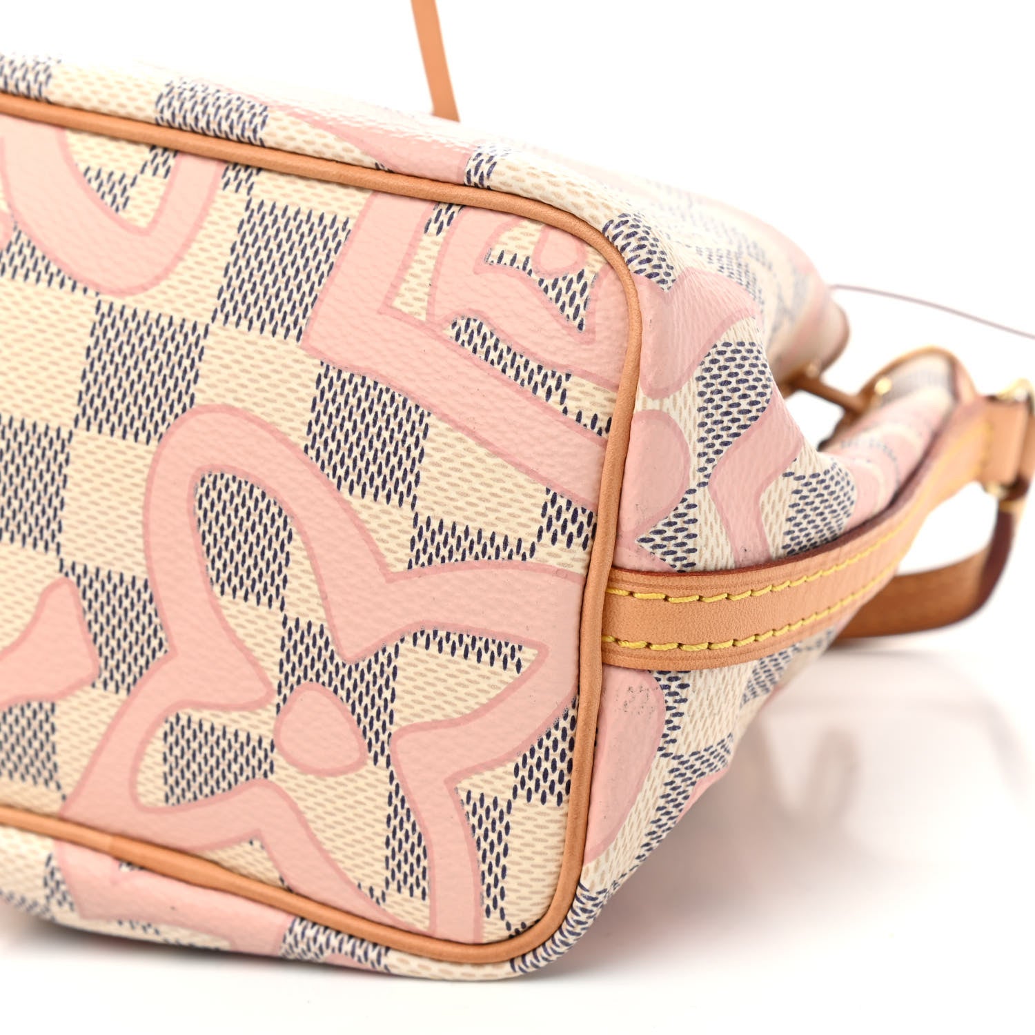 Louis Vuitton Damier Azur Tahitienne Nano Noe Rose Ballerine 9 of 9
