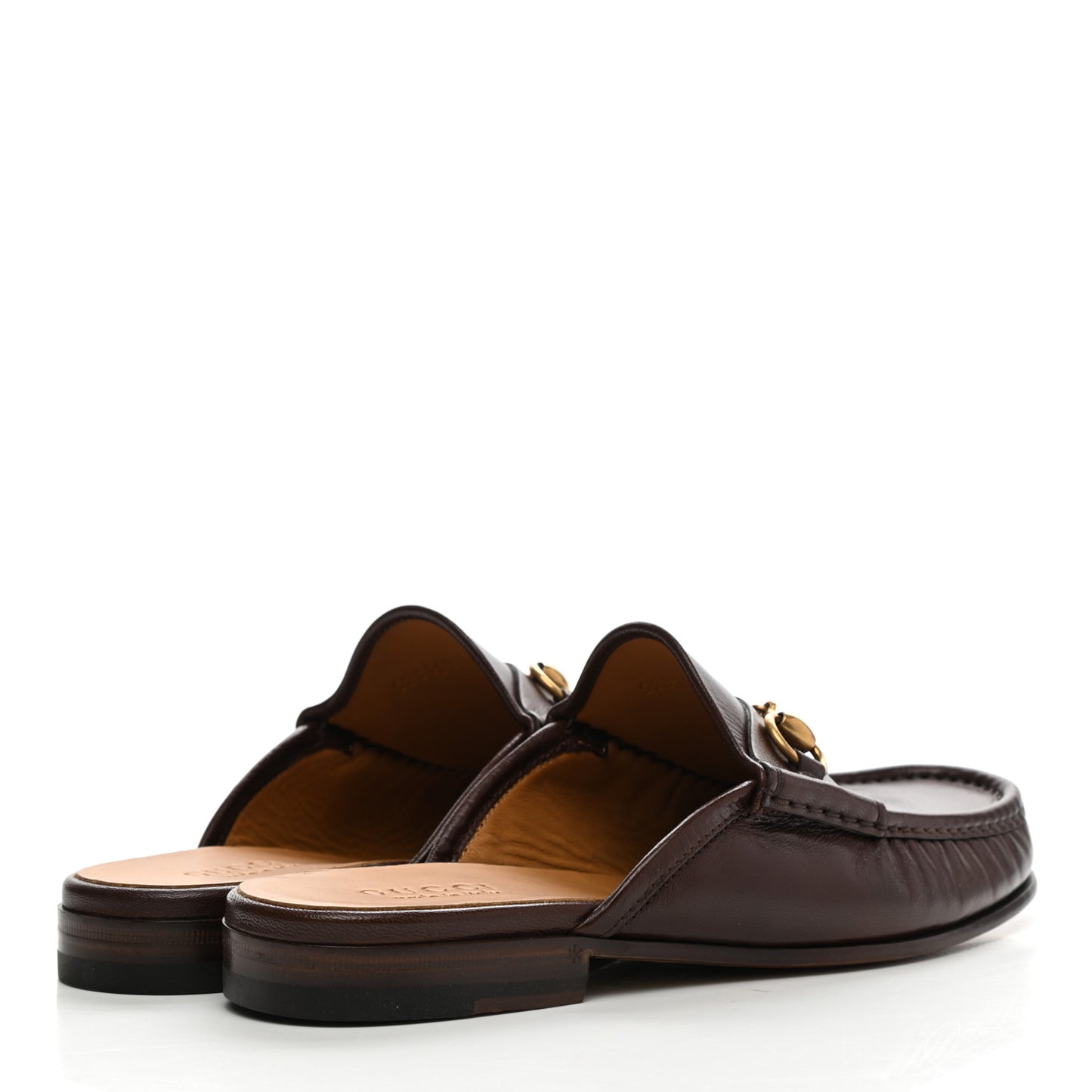 Goatskin Mens Horsebit Slippers 8 Brown