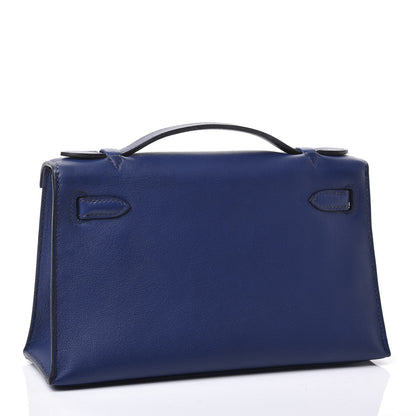 Hermes Swift Kelly Pochette Clutch Bleu Saphir 2 of 8