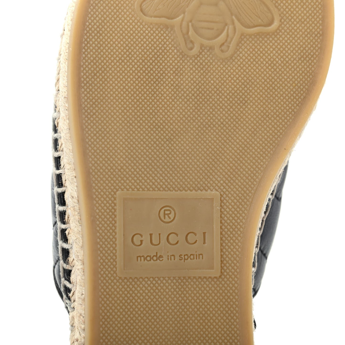 Nappa Matelasse GG Marmont Espadrille Slippers 35.5 Black