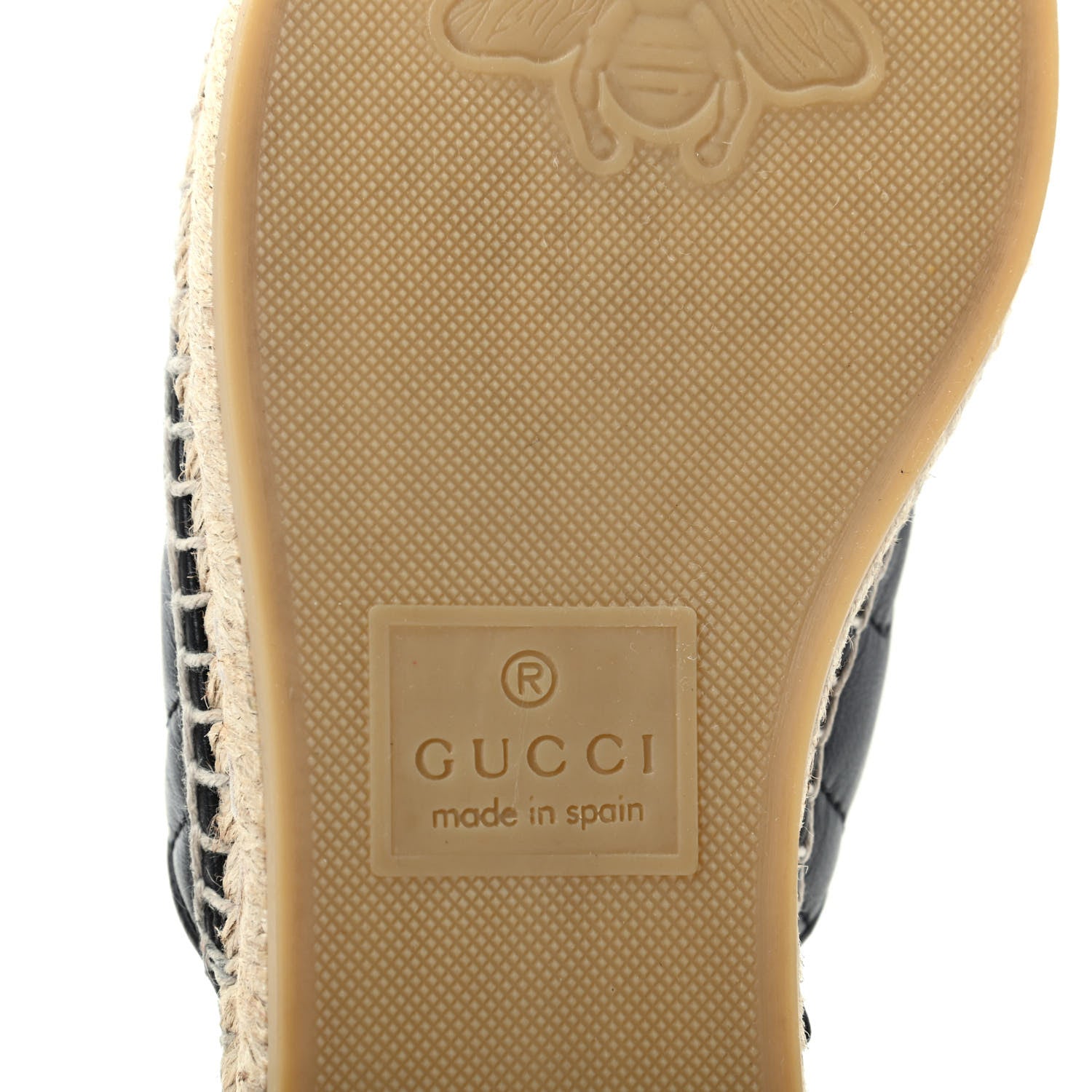 Gucci Nappa Matelasse GG Marmont Espadrille Slippers 35.5 Black 9 of 11
