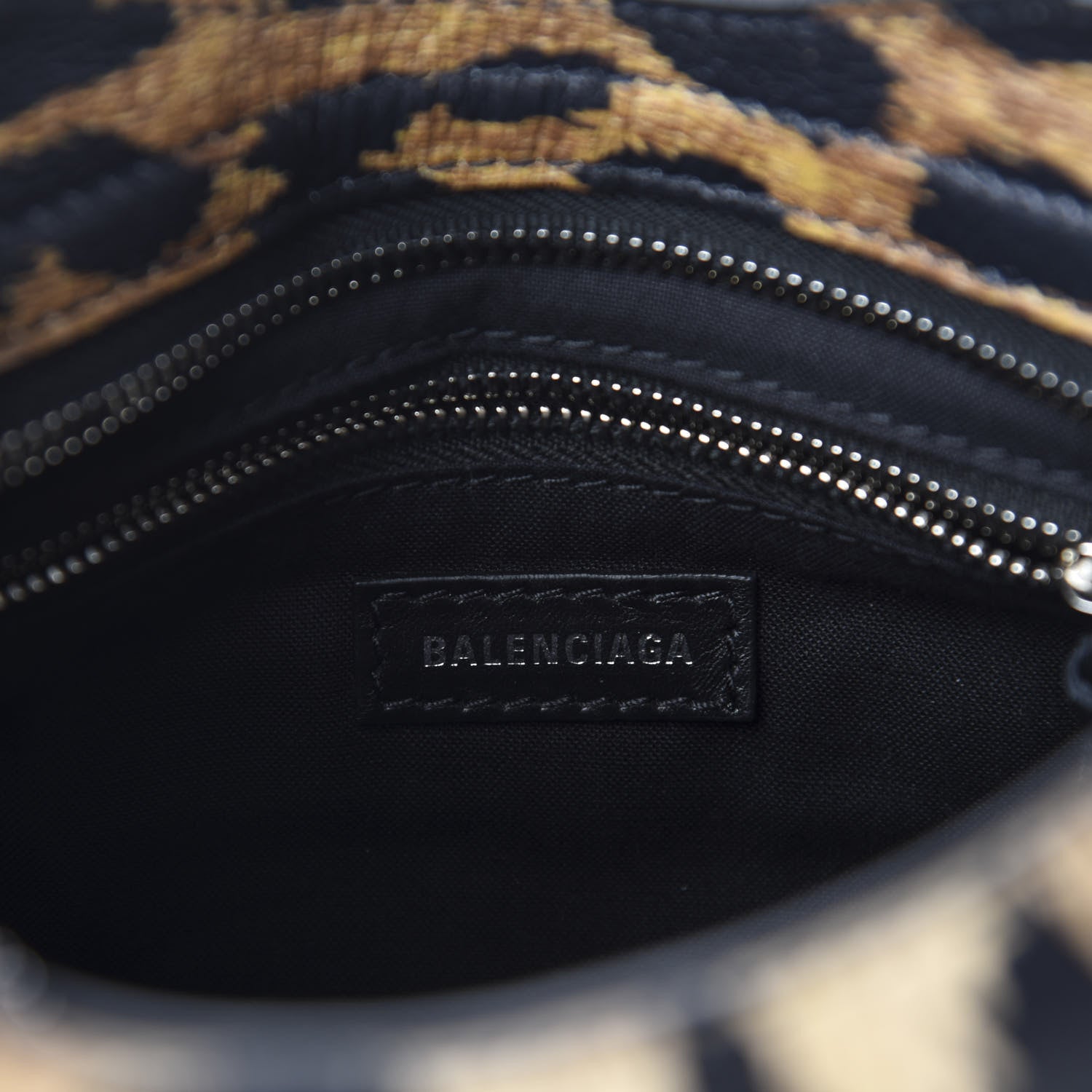 Balenciaga Smooth Calfskin Leopard Print Classic Silver Hardware Mini City Beige 8 of 11