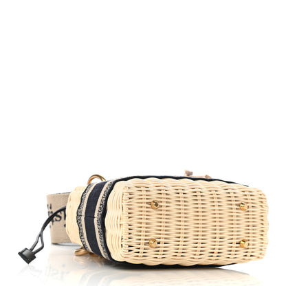 Christian Dior Wicker Oblique Mini Lady Dior Bag Blue 4 of 11