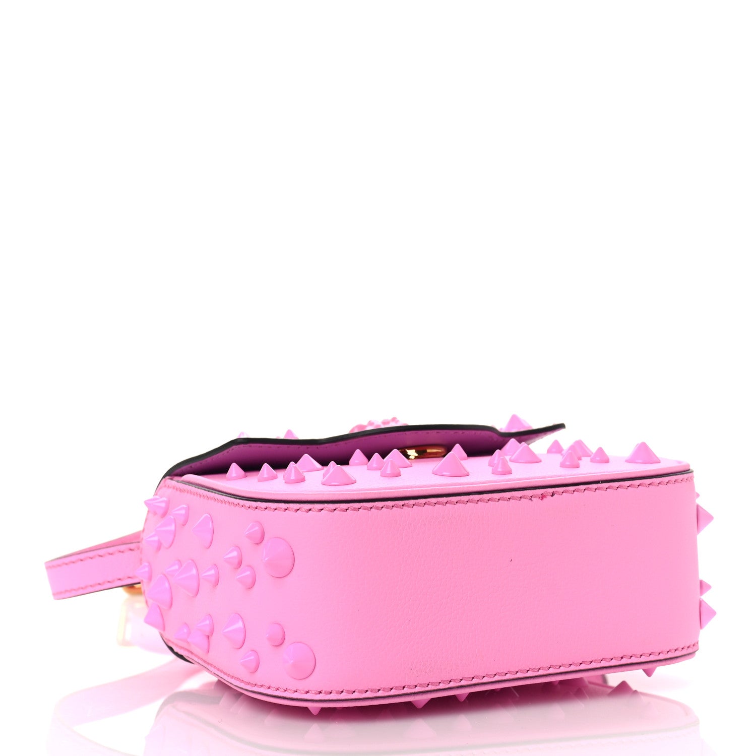 Versace Grained Calfskin Spiked Micro La Medusa Bag Pink Paradise 4 of 8