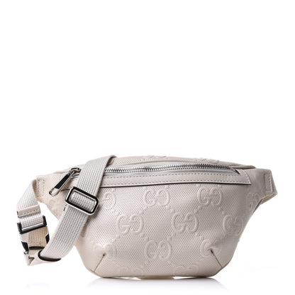 Gucci Calfskin GG Tennis Embossed Belt Bag Mystic White 1 of 11