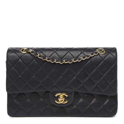 Chanel Lambskin Quilted Medium Double Flap Black 1 of 15