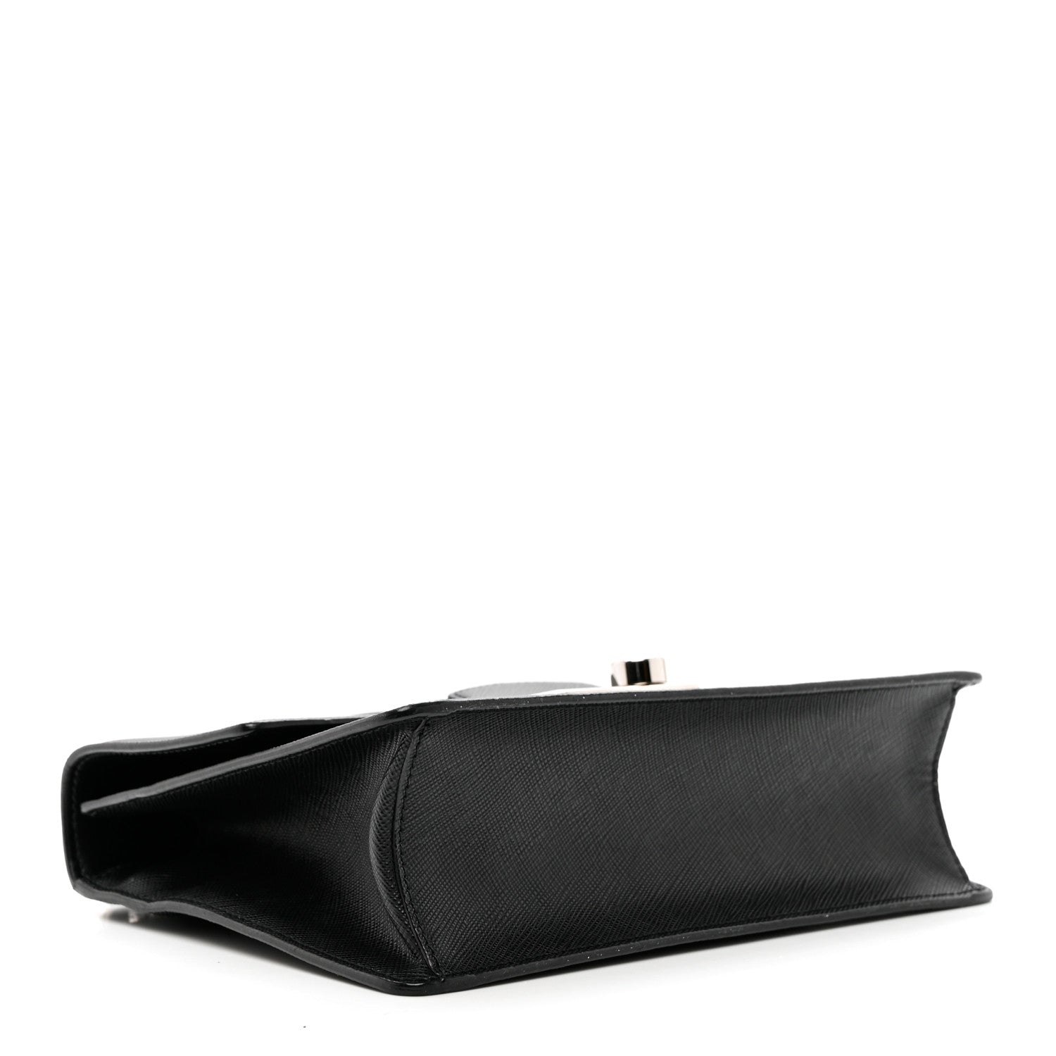 Prada Saffiano Pattina Crossbody Bag Black 4 of 10