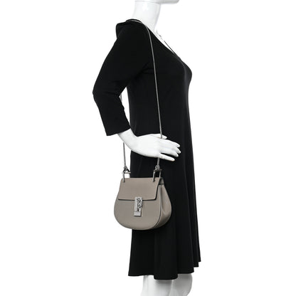 Chloe Grained Lambskin Mini Drew Shoulder Bag Motty Grey 2 of 10