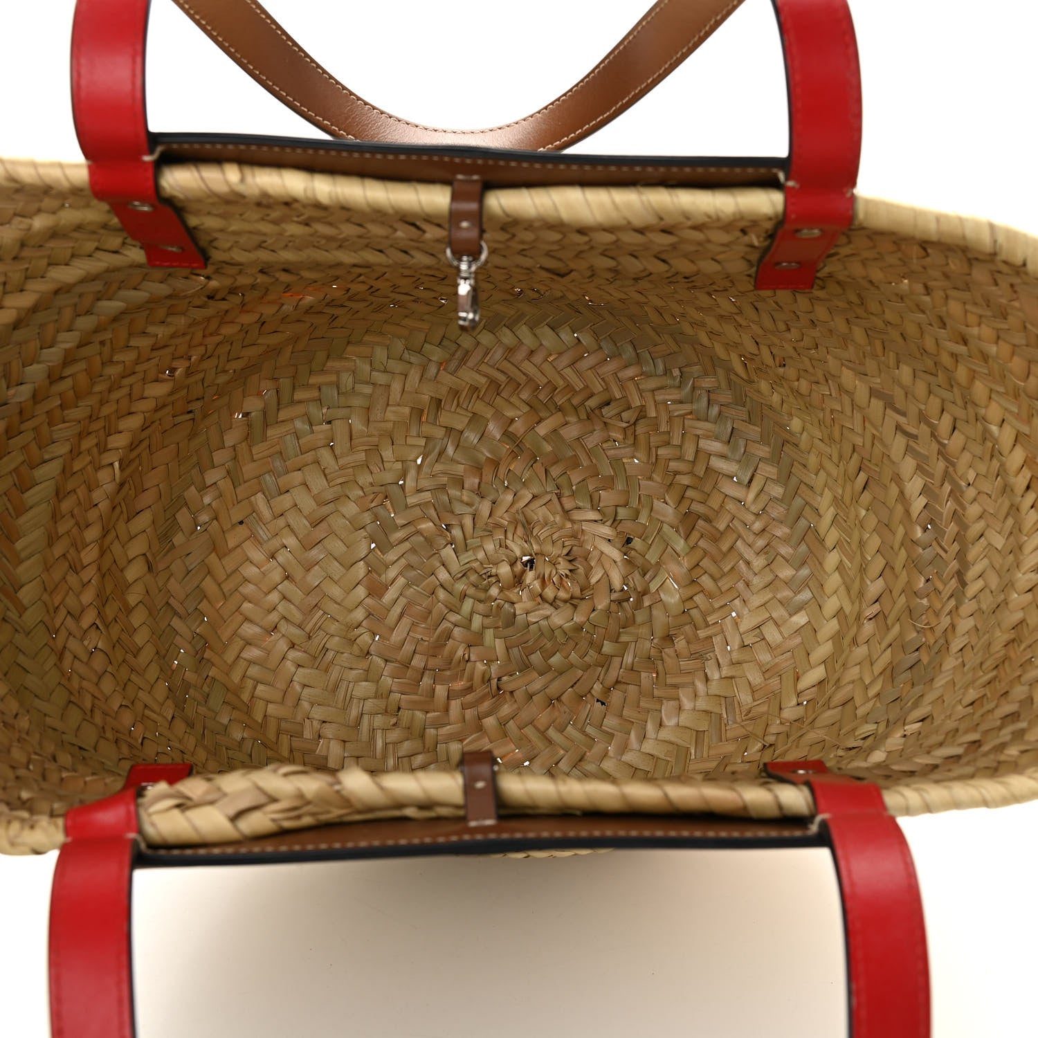 Christian Louboutin Woven Straw Loubishore Tote Beige 5 of 11