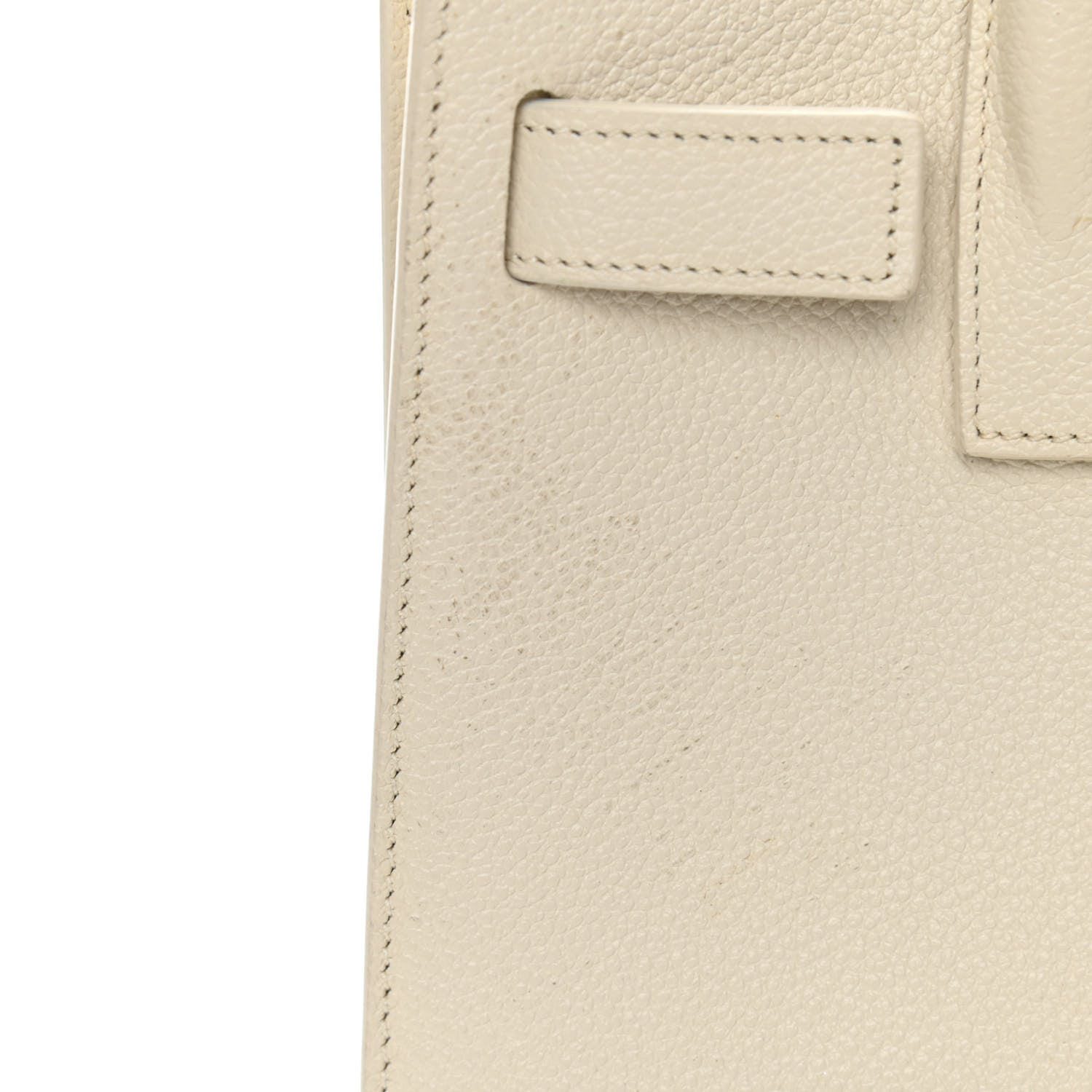 Saint Laurent Grained Calfskin Nano Sac de Jour Dove White 13 of 13