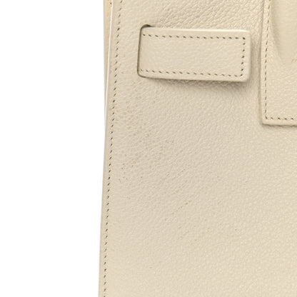 Saint Laurent Grained Calfskin Nano Sac de Jour Dove White 13 of 13