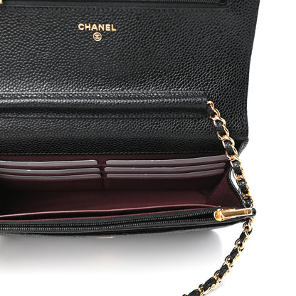 Chanel Caviar Quilted Wallet On Chain WOC Black 5 of 10