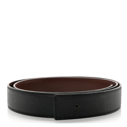 Hermes Togo Box 32mm Belt Strap 100 40 Black Rouge H 1 of 9