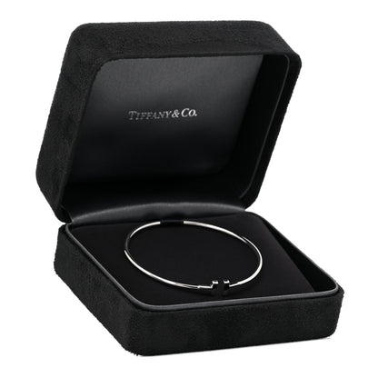 Tiffany 18K White Gold Narrow T Wire Bracelet 4 of 4