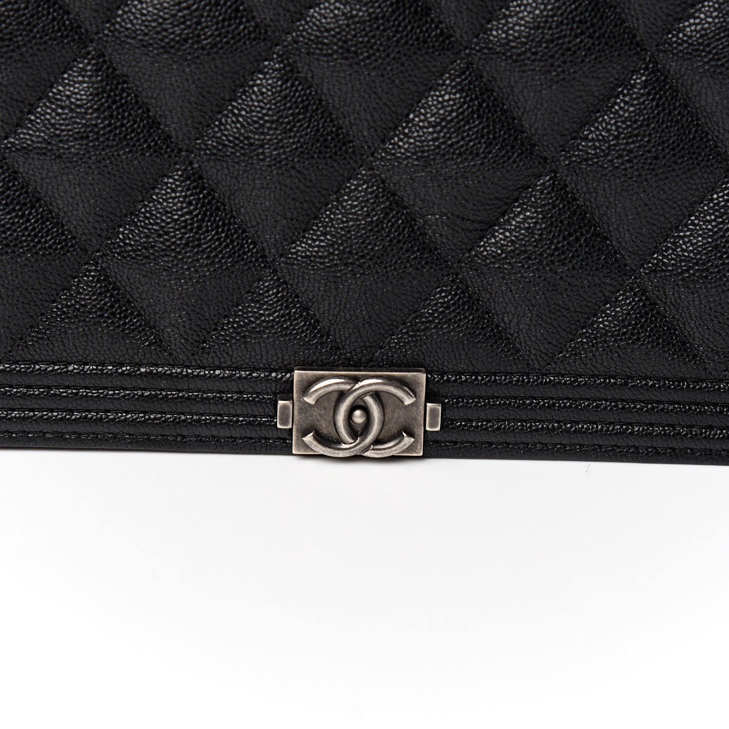 Chanel Caviar Quilted Boy Wallet On Chain WOC Black 11 of 12