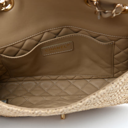 Chanel Raffia Crochet Medium Single Flap Bag Beige 4 of 4