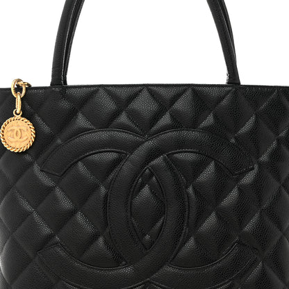 Chanel Caviar Quilted Medallion Tote Black 8 of 16