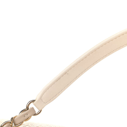 Chanel Mixed Fibers Calfskin Small Deauville Tote Beige White 13 of 17