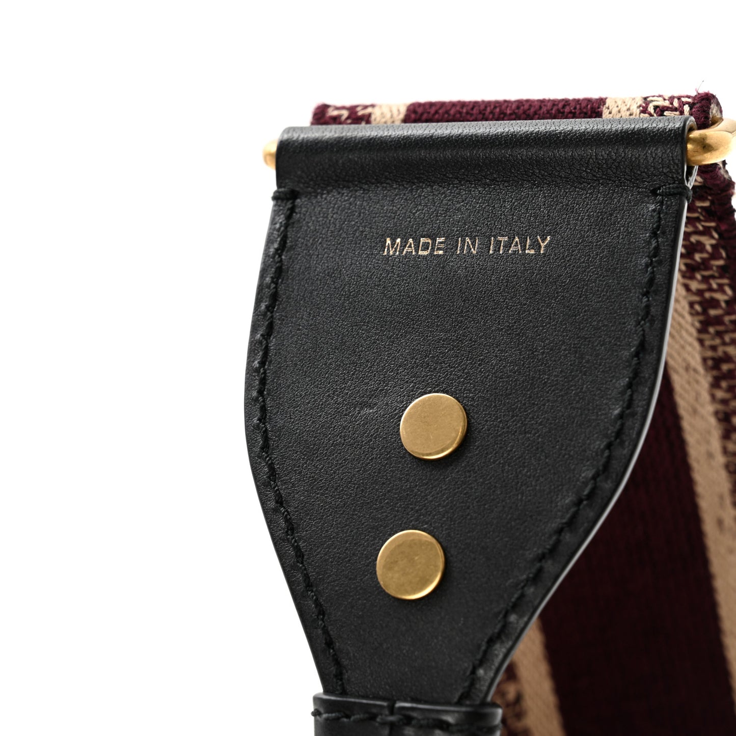 Canvas Embroidered Shoulder Strap Burgundy