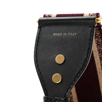 Christian Dior Canvas Embroidered Shoulder Strap Burgundy 6 of 6