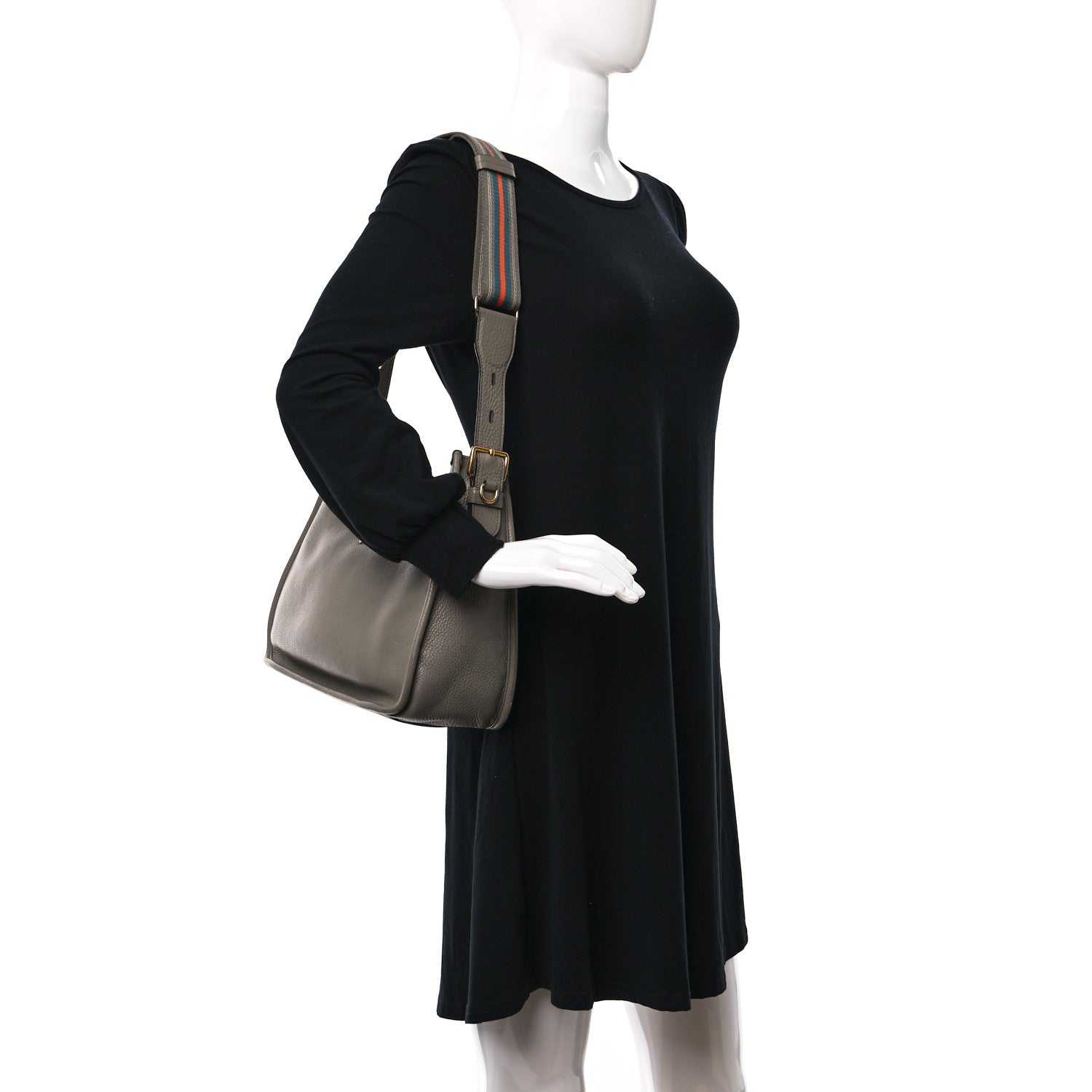 Prada Vitello Daino Double Strap Messenger Hobo Argilla 2 of 8