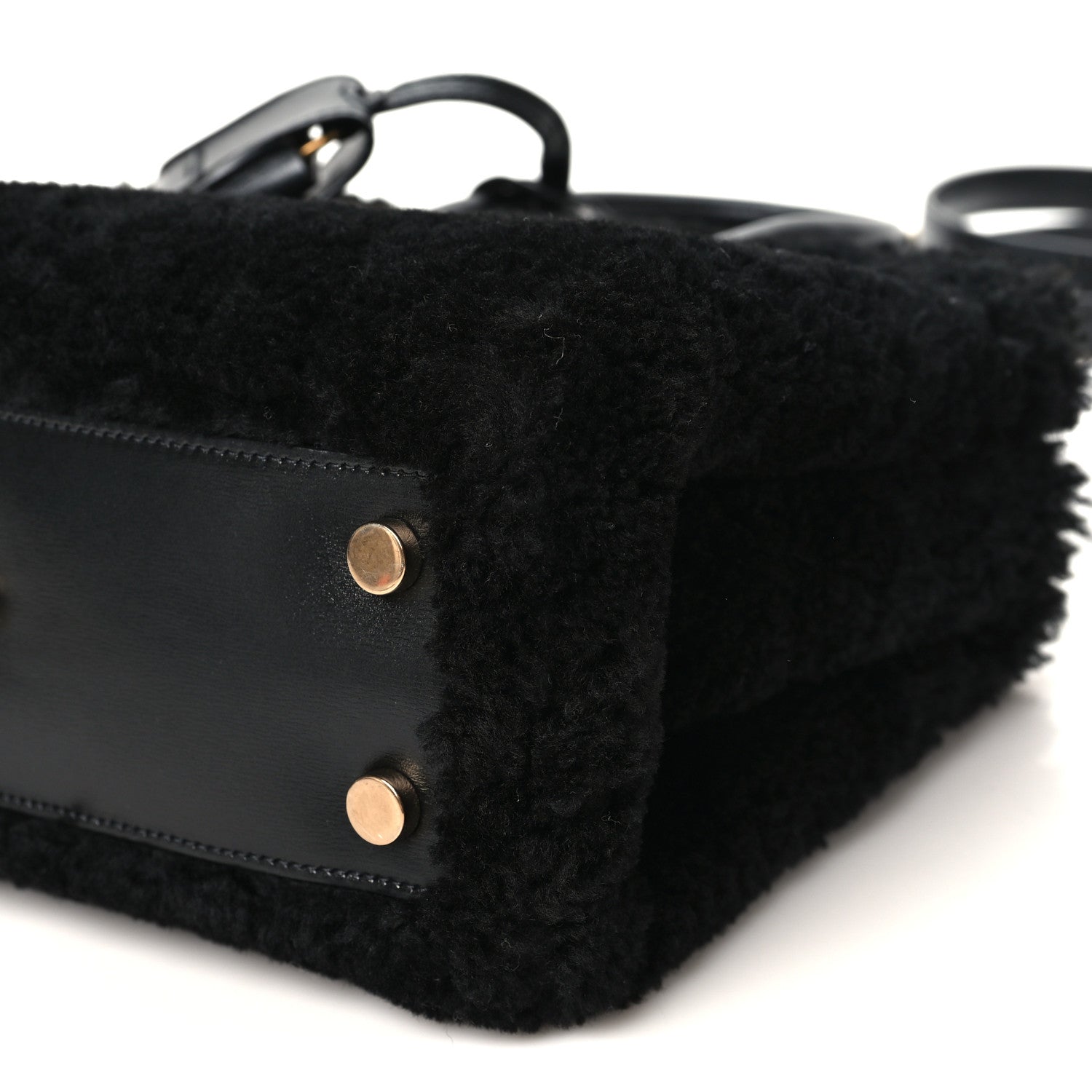 Saint Laurent Shearling Nano Sac De Jour Black 8 of 8